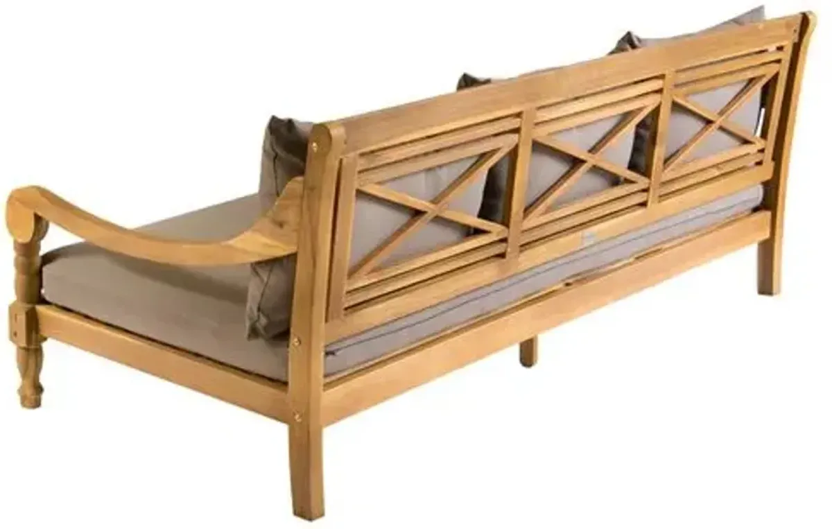 Newport 72" Outdoor Daybed - Natural/Beige - Gray - Comfortable, Sturdy