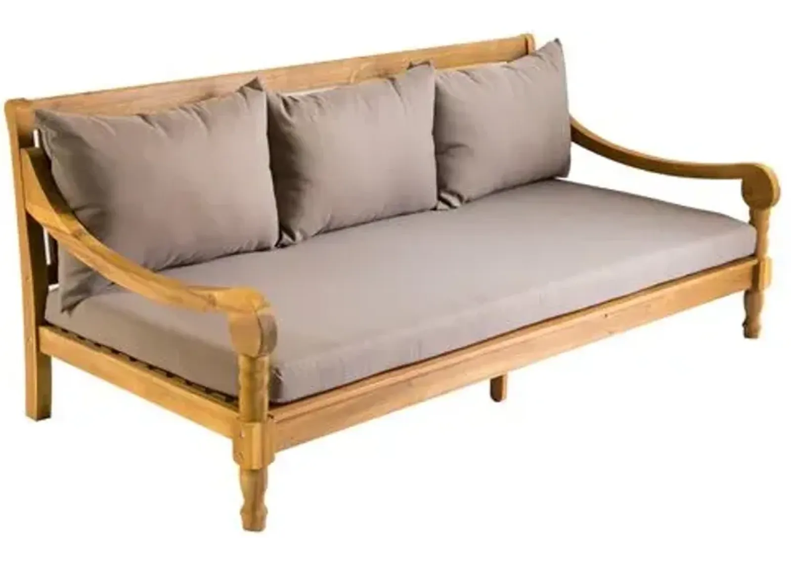 Newport 72" Outdoor Daybed - Natural/Beige - Gray - Comfortable, Sturdy