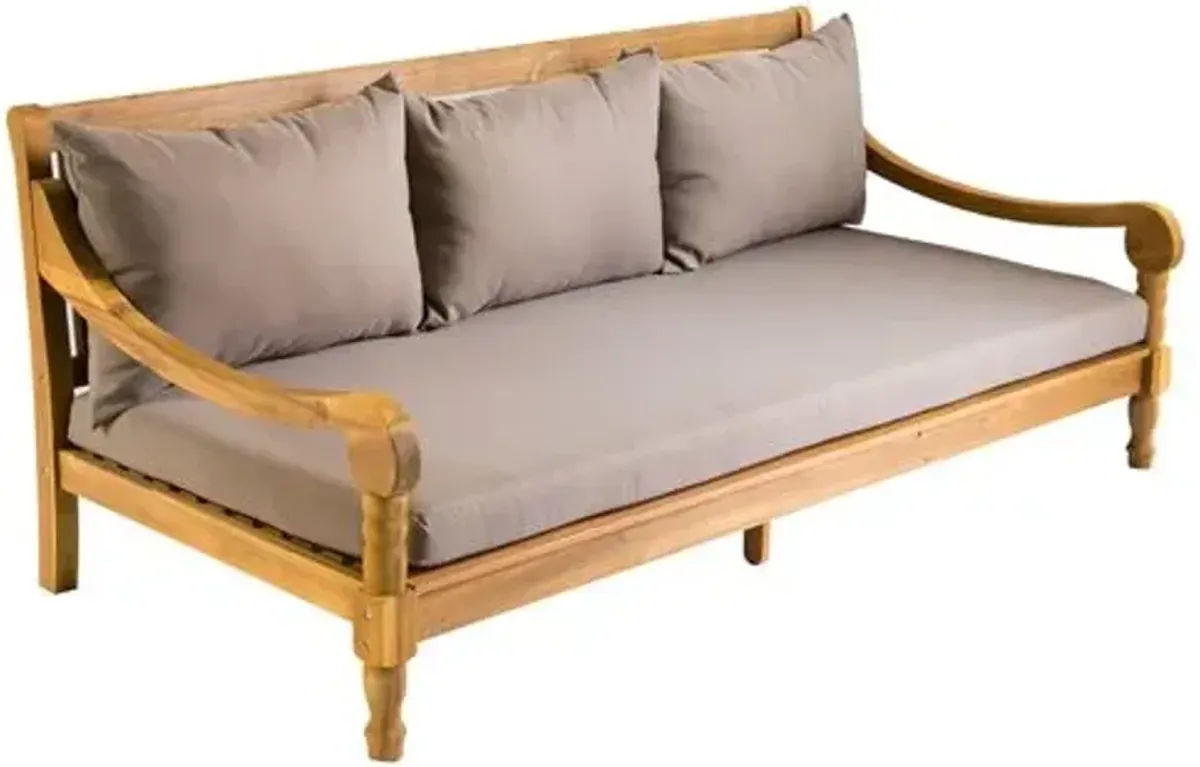 Newport 72" Outdoor Daybed - Natural/Beige - Gray - Comfortable, Sturdy