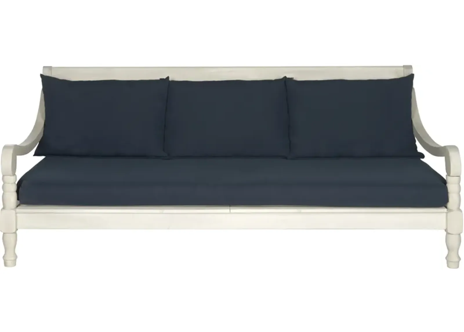 Newport 72" Outdoor Daybed - Navy/White - Blue - Comfortable, Sturdy