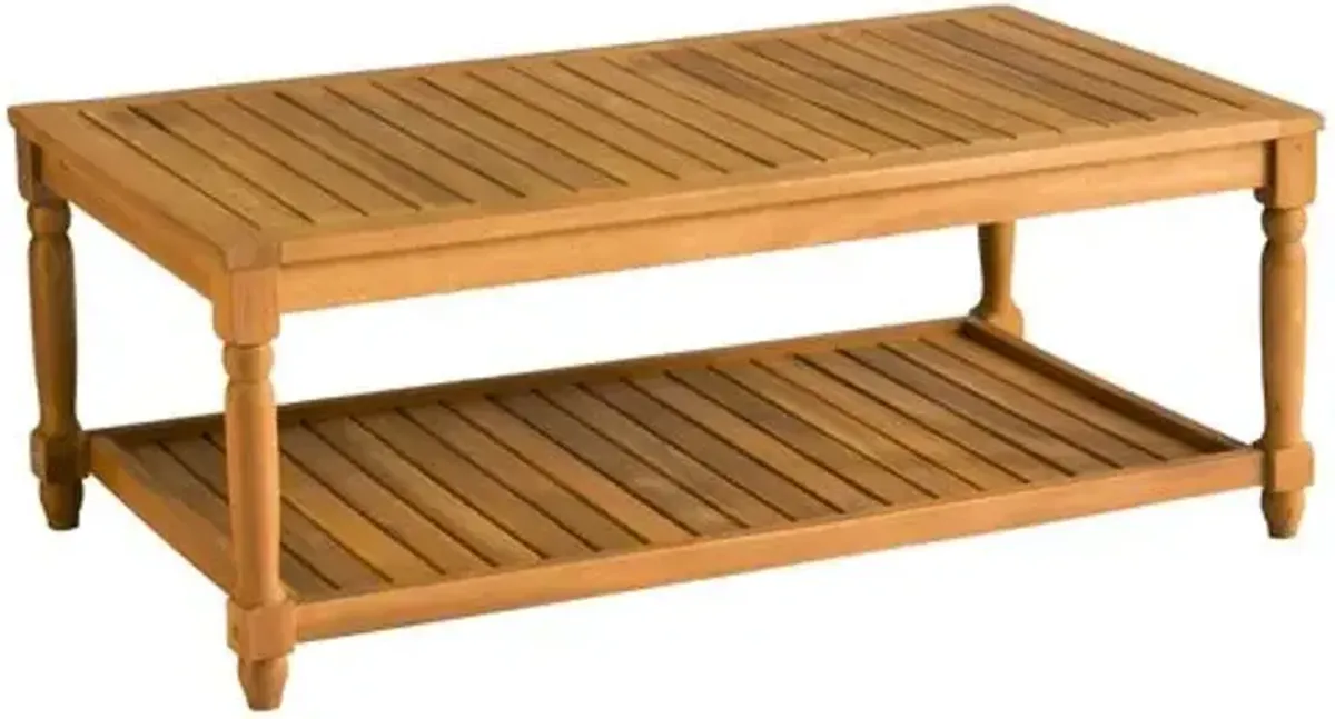 Lovell Outdoor Coffee Table - Natural - Brown