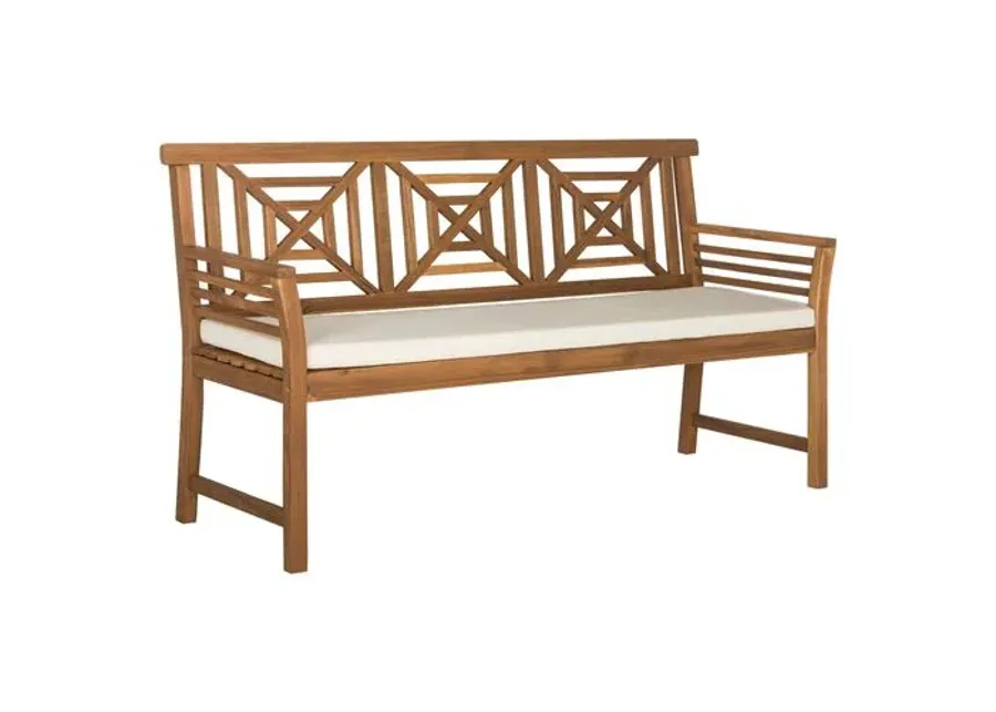 Angela Outdoor Bench - Brown - Beige