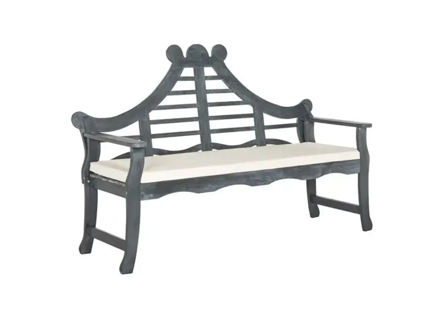 Pagoda Outdoor Bench - Ash Gray - Beige