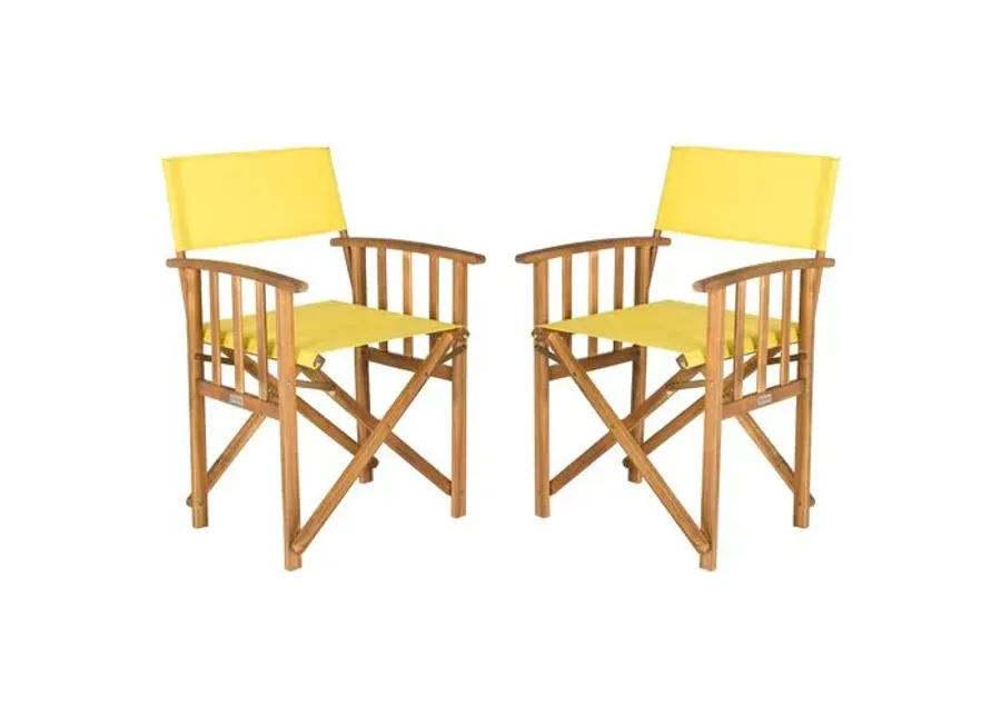 Set of 2 Miles Outdoor Director's Chairs - Yellow