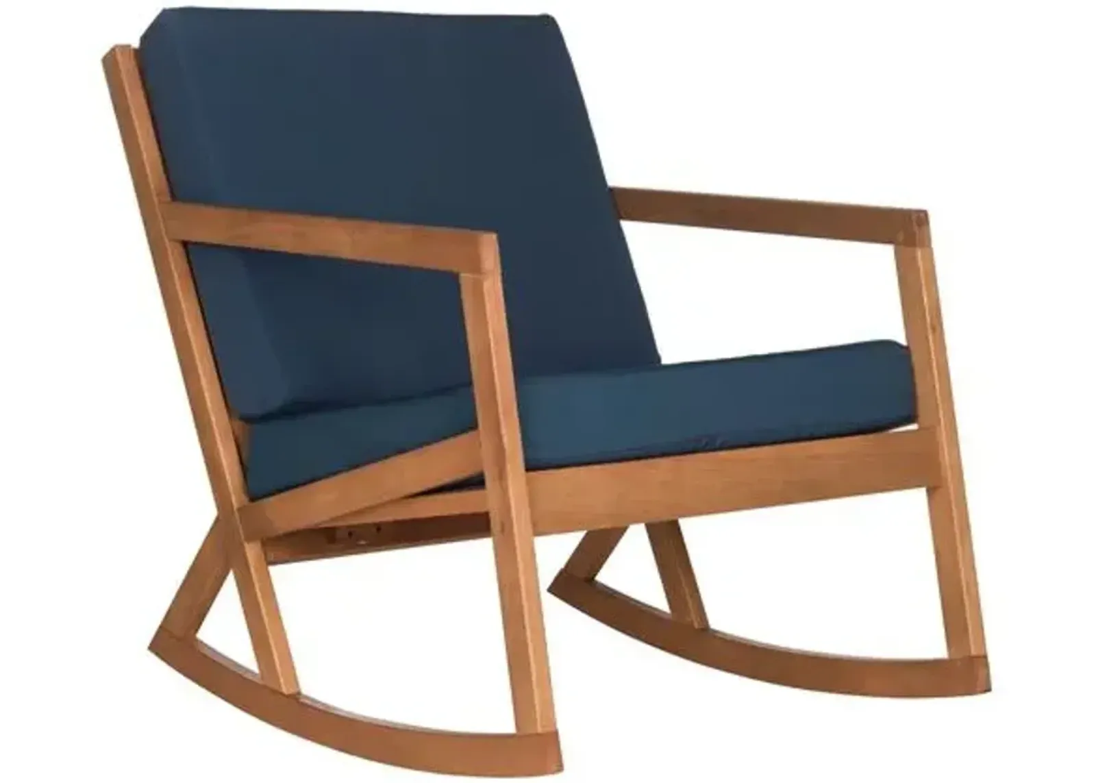 Lindsey Outdoor Rocking Chair - Navy/Natural - Blue