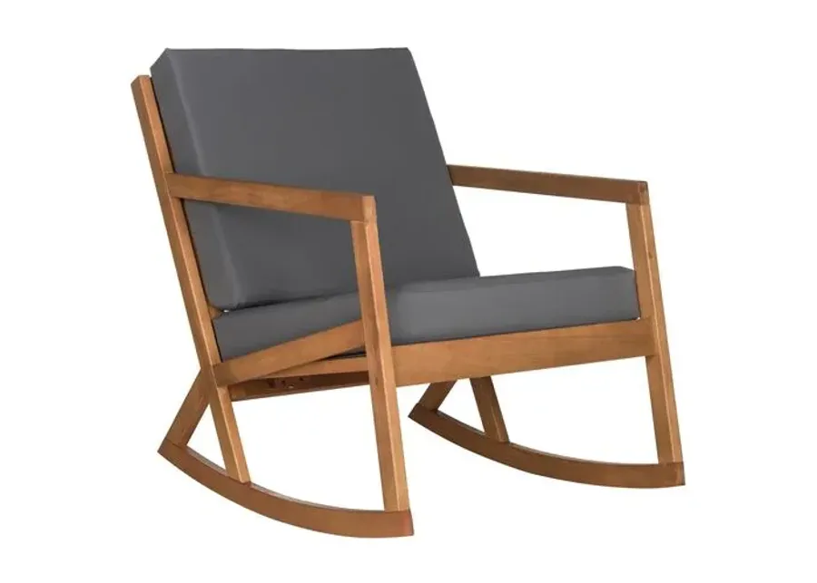 Lindsey Outdoor Rocking Chair - Gray/Natural