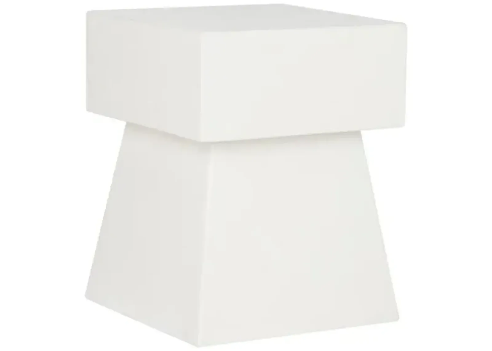 Laine Outdoor Side Table - Ivory - White