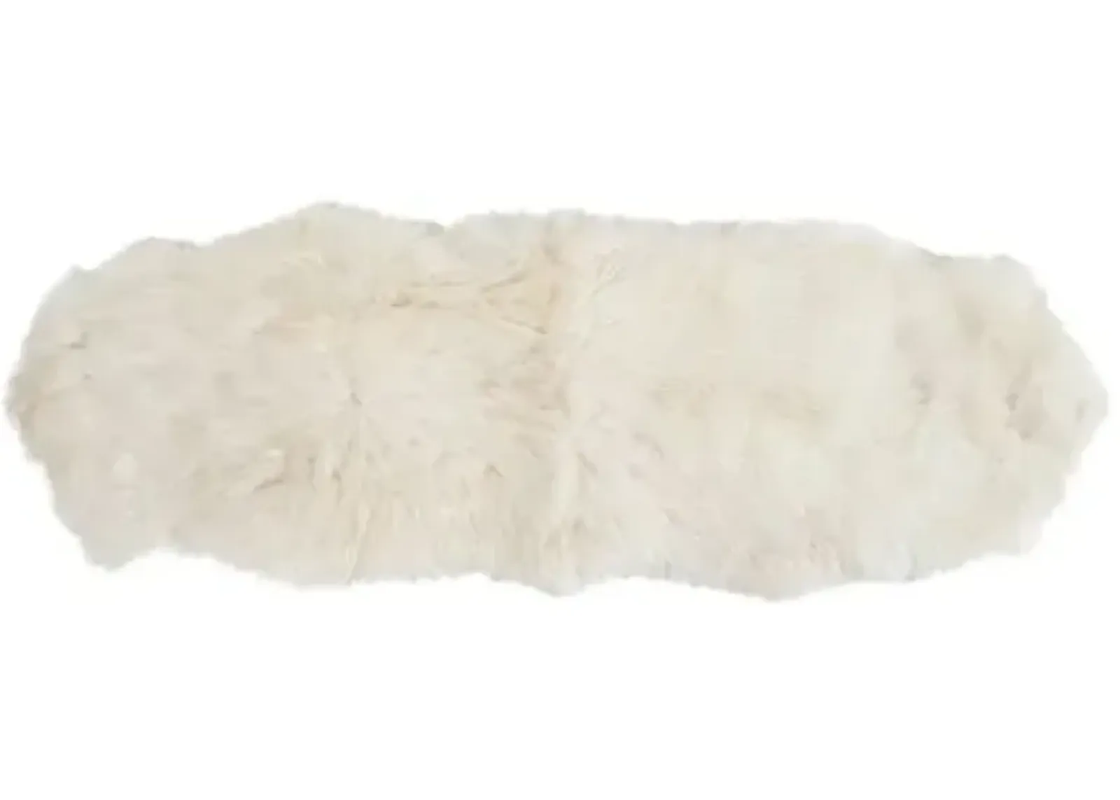 2'x6' Eliza Natural Sheepskin - White - Ivory