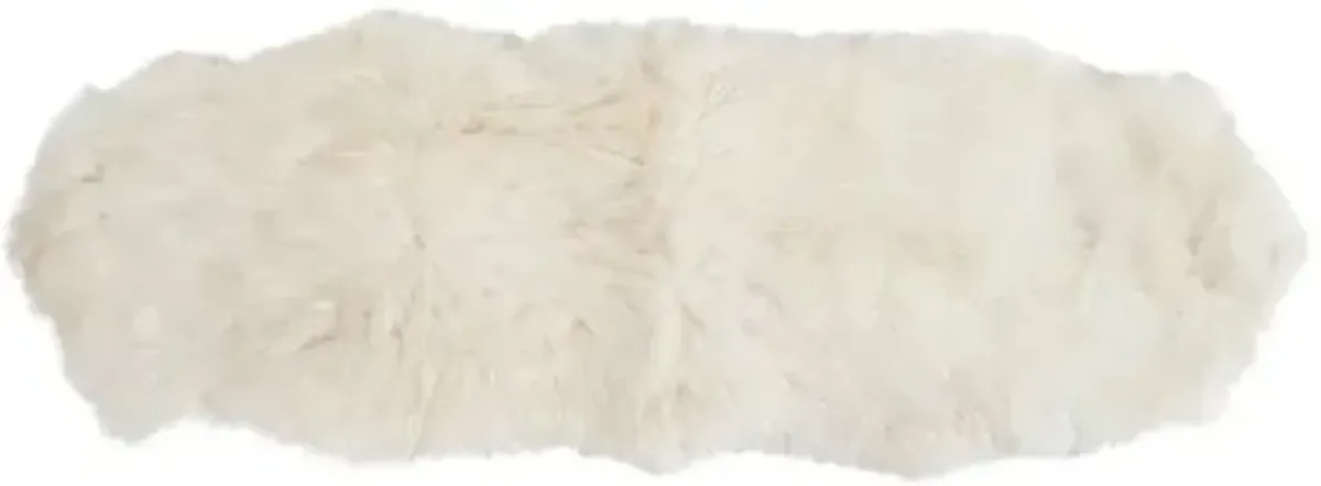 2'x6' Eliza Natural Sheepskin - White - Ivory