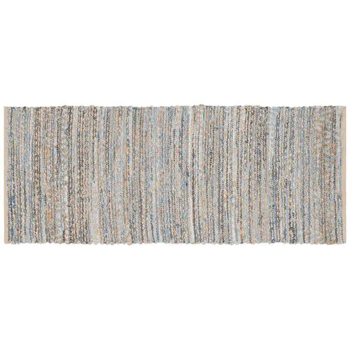 Capshaw Flat-Weave Rug - Natural/Blue - Blue