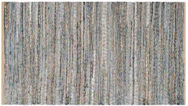 Capshaw Flat-Weave Rug - Natural/Blue - Blue