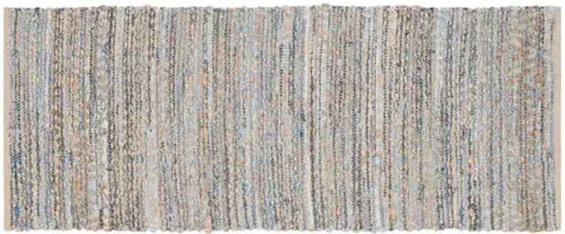 Capshaw Flat-Weave Rug - Natural/Blue - Blue