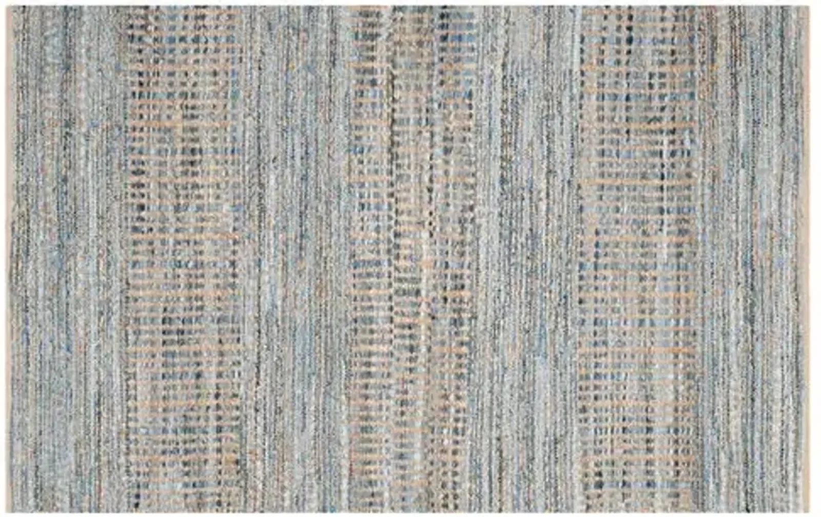 Faley Jute Rug - Natural/Blue - Blue