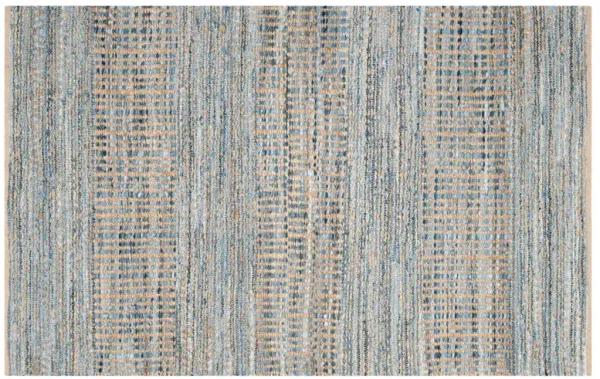 Faley Jute Rug - Natural/Blue - Blue
