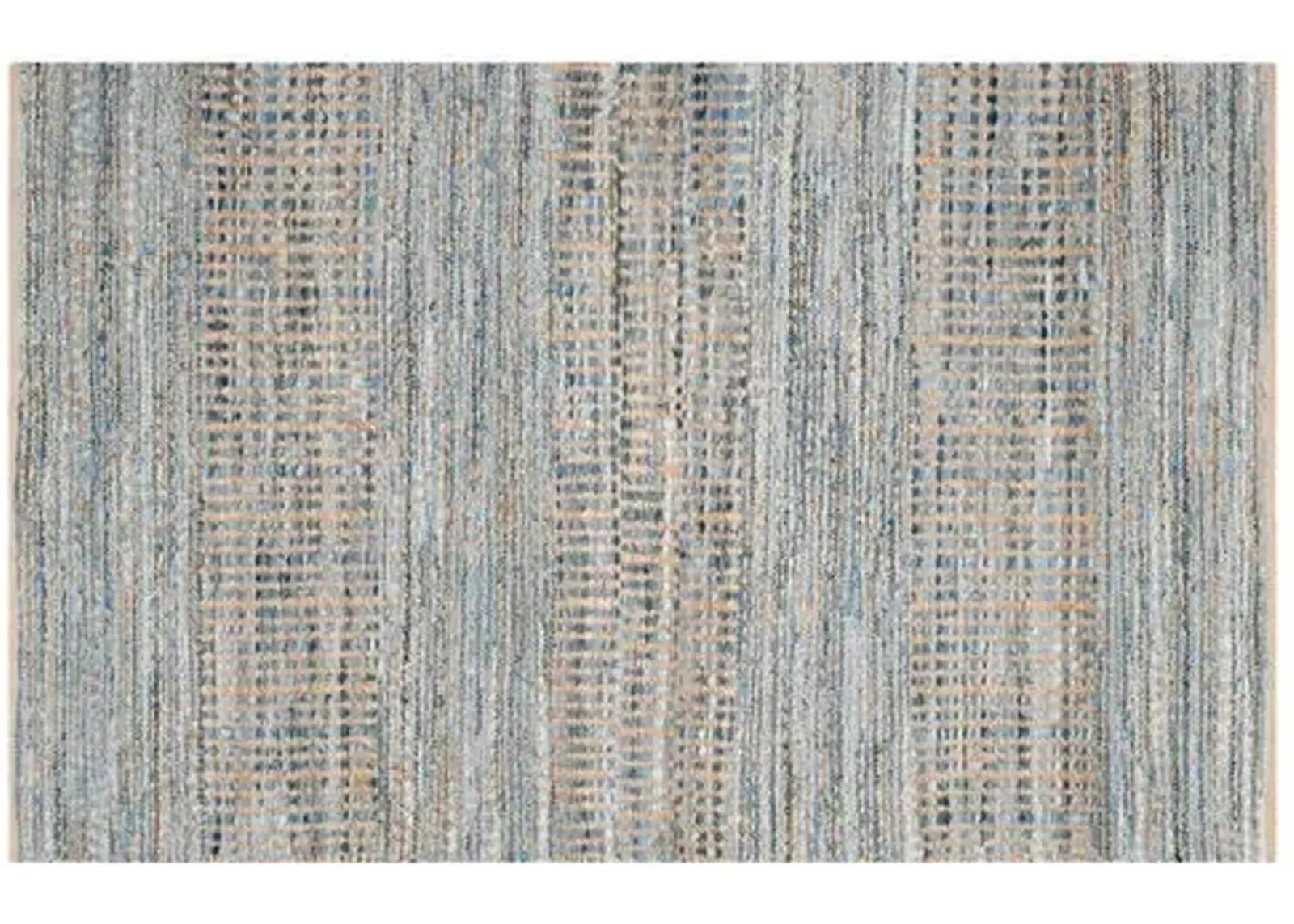 Faley Jute Rug - Natural/Blue - Blue