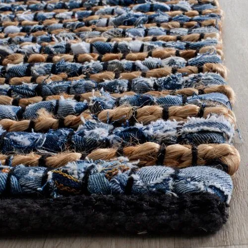 Niles Jute Rug - Blue - Blue