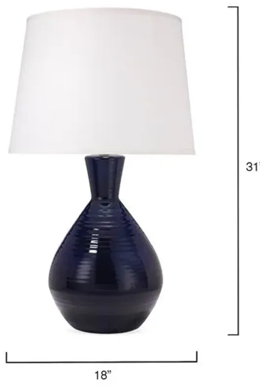 Ash Table Lamp - Navy - Jamie Young Co.