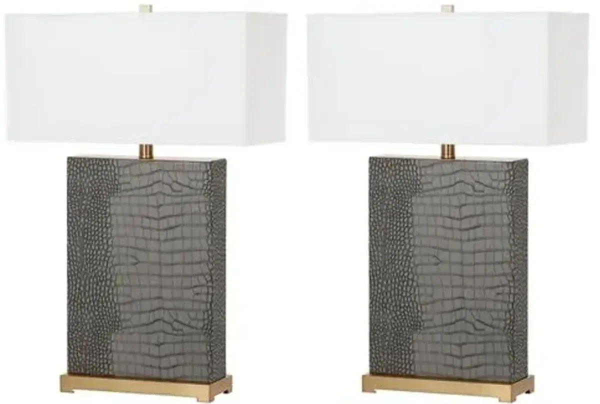 Set of 2 Caceda Table Lamps - Gray