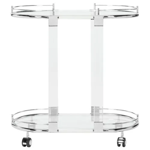 Leon Bar Cart - Silver