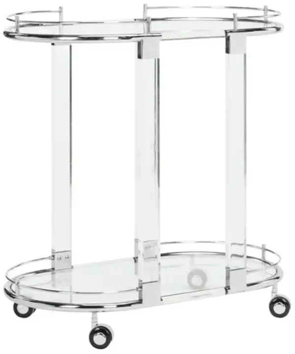 Leon Bar Cart - Silver