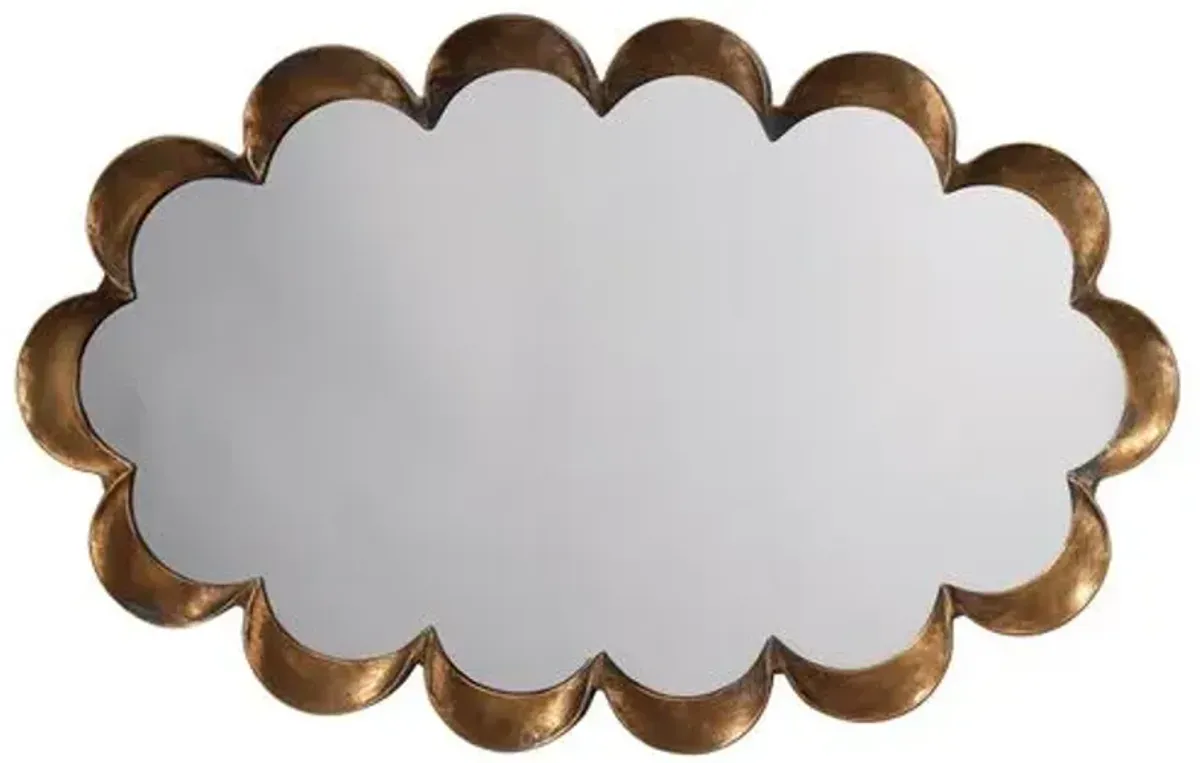 Scalloped Wall Mirror - Gold - Jamie Young Co.