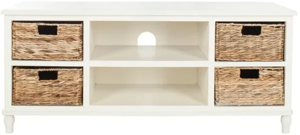 Rooney Media Console, White