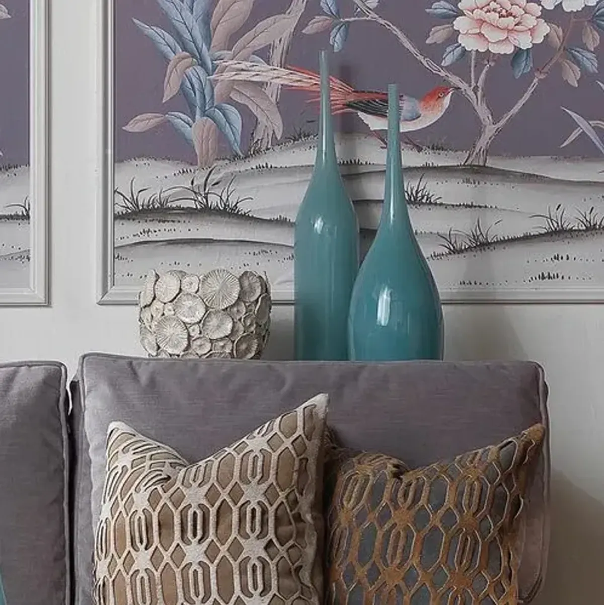 Asst. of 3 Pixie Glass Vases - Periwinkle Blue - Jamie Young Co.