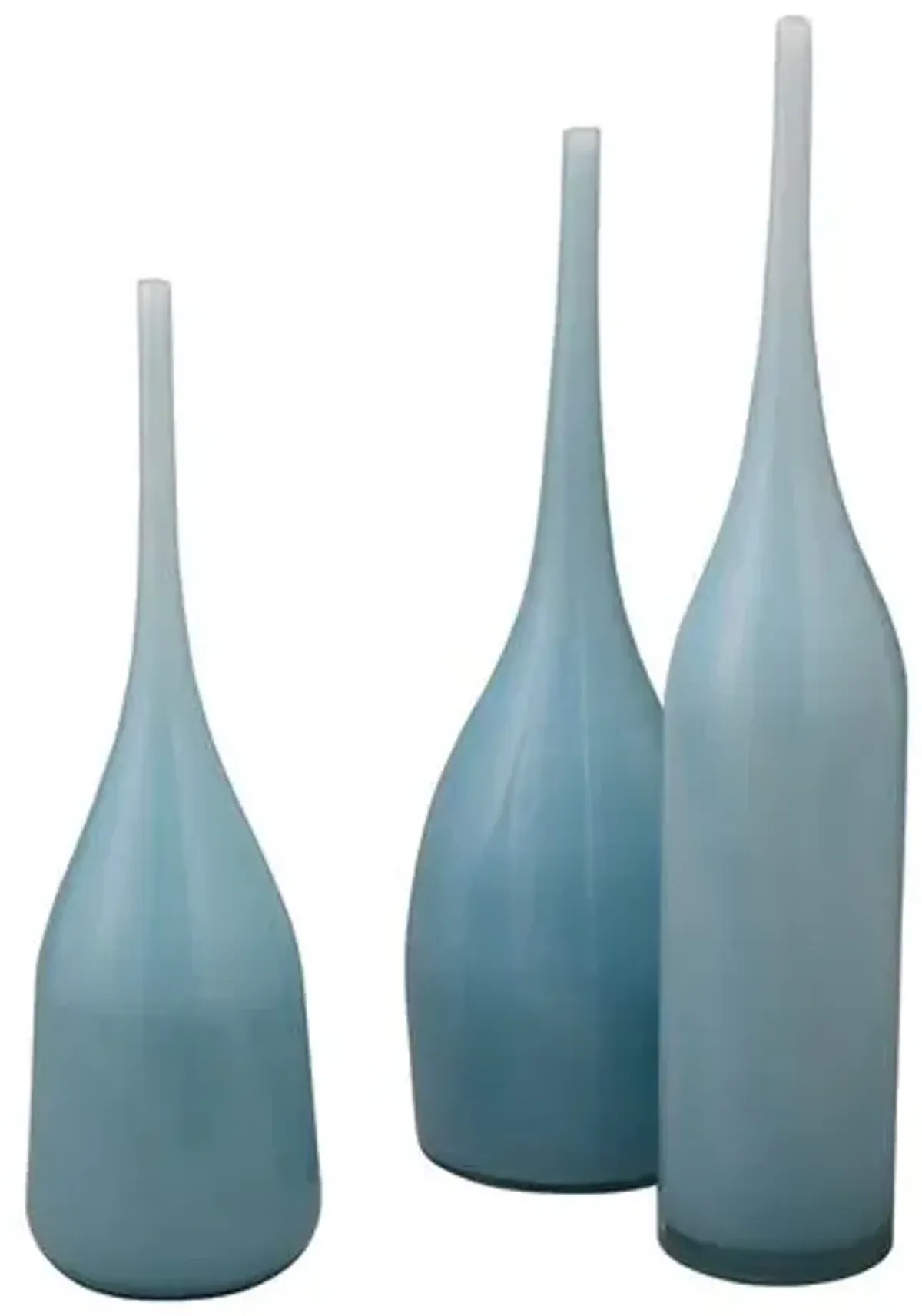 Asst. of 3 Pixie Glass Vases - Periwinkle Blue - Jamie Young Co.