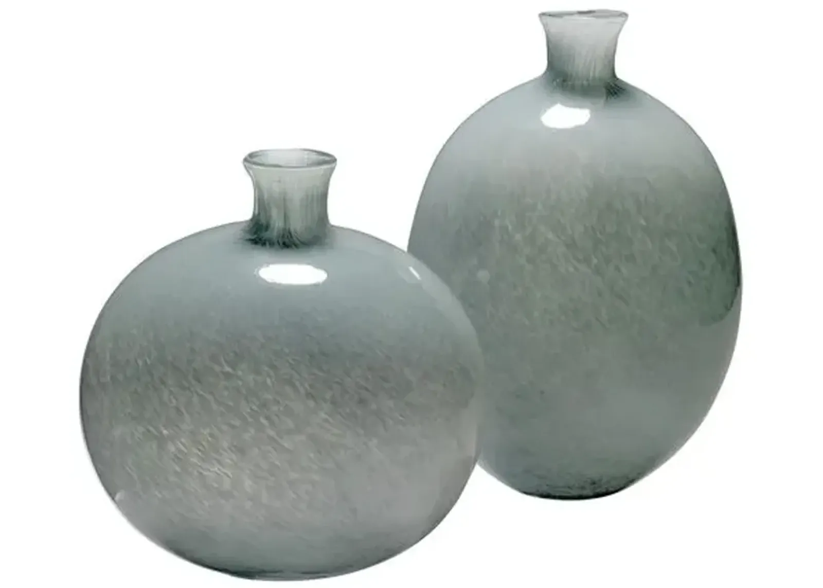 Set of 2 Minx Glass Vases - Gray - Jamie Young Co.