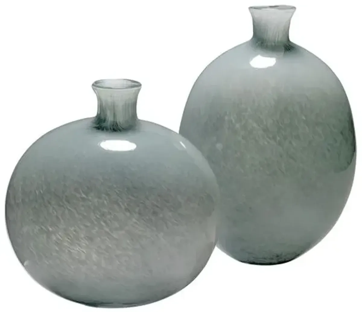 Set of 2 Minx Glass Vases - Gray - Jamie Young Co.