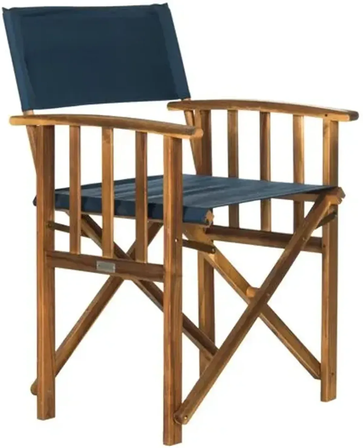 Miles Outdoor Director's Chairs - Navy/Natural - Blue