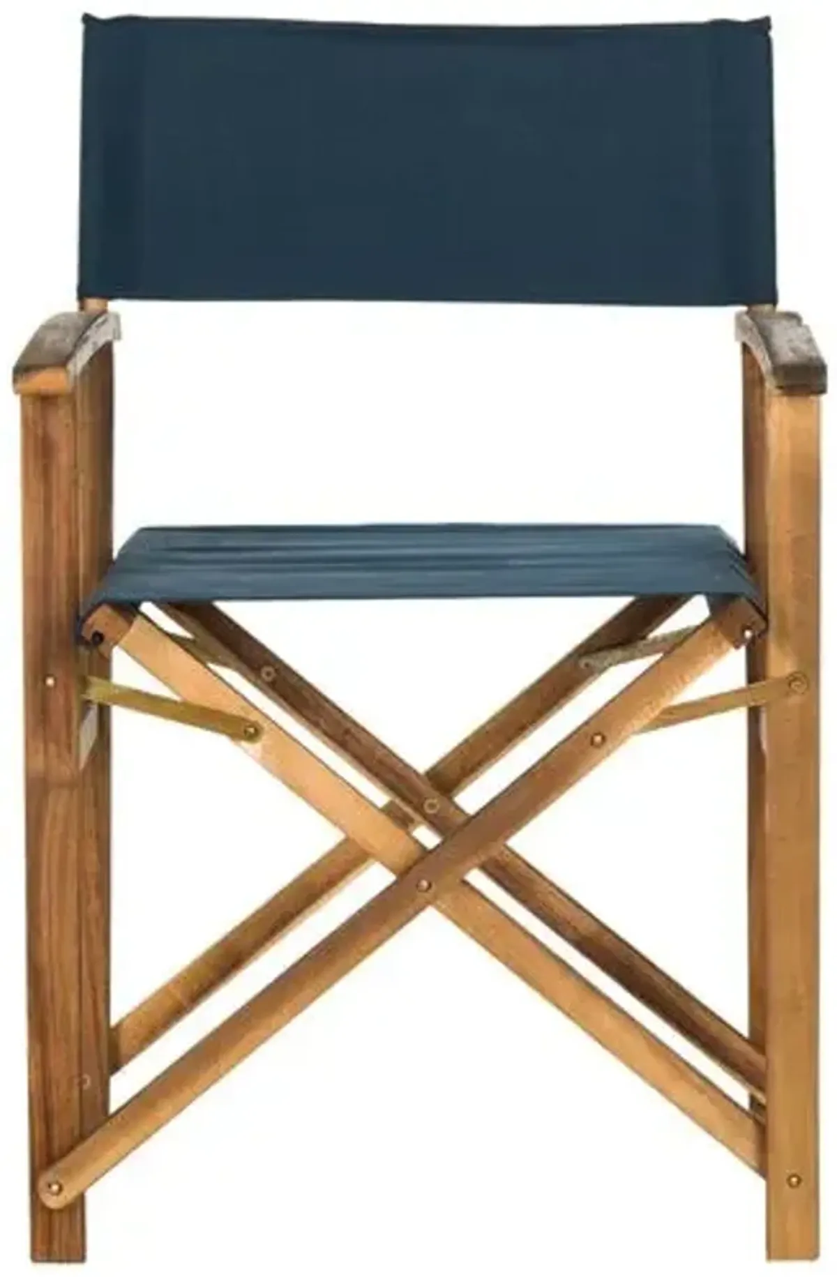 Miles Outdoor Director's Chairs - Navy/Natural - Blue