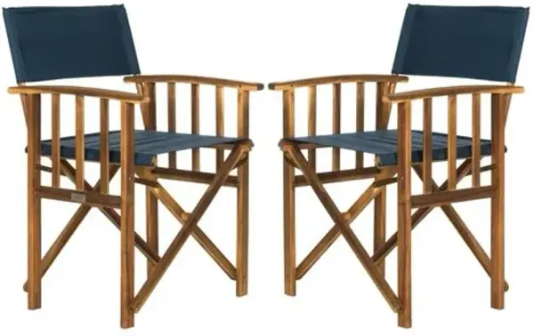 Set of 2 Miles Outdoor Director's Chairs - Blue