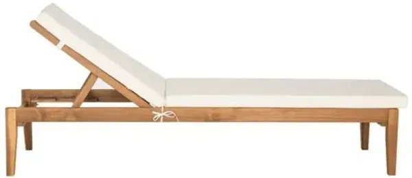 Del Mar Outdoor Wood Chaise - Beige - Comfortable, Sturdy, Stylish