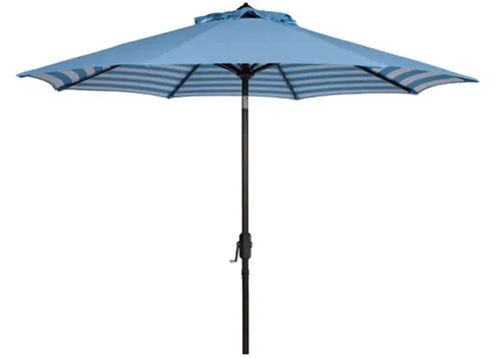 Hannah Outdoor Patio Umbrella - Blue/White Stripe