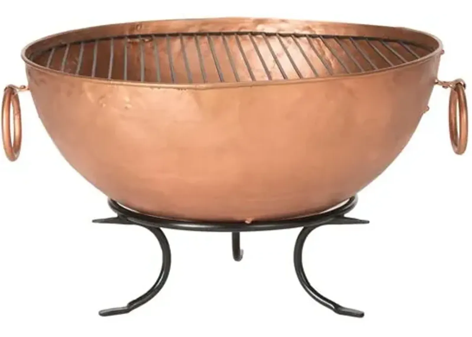 Darren Iron Outdoor Fire Pit - Copper - Gold