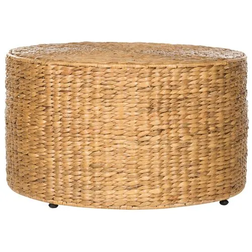 Jesse Rattan Coffee Table - Natural - Brown