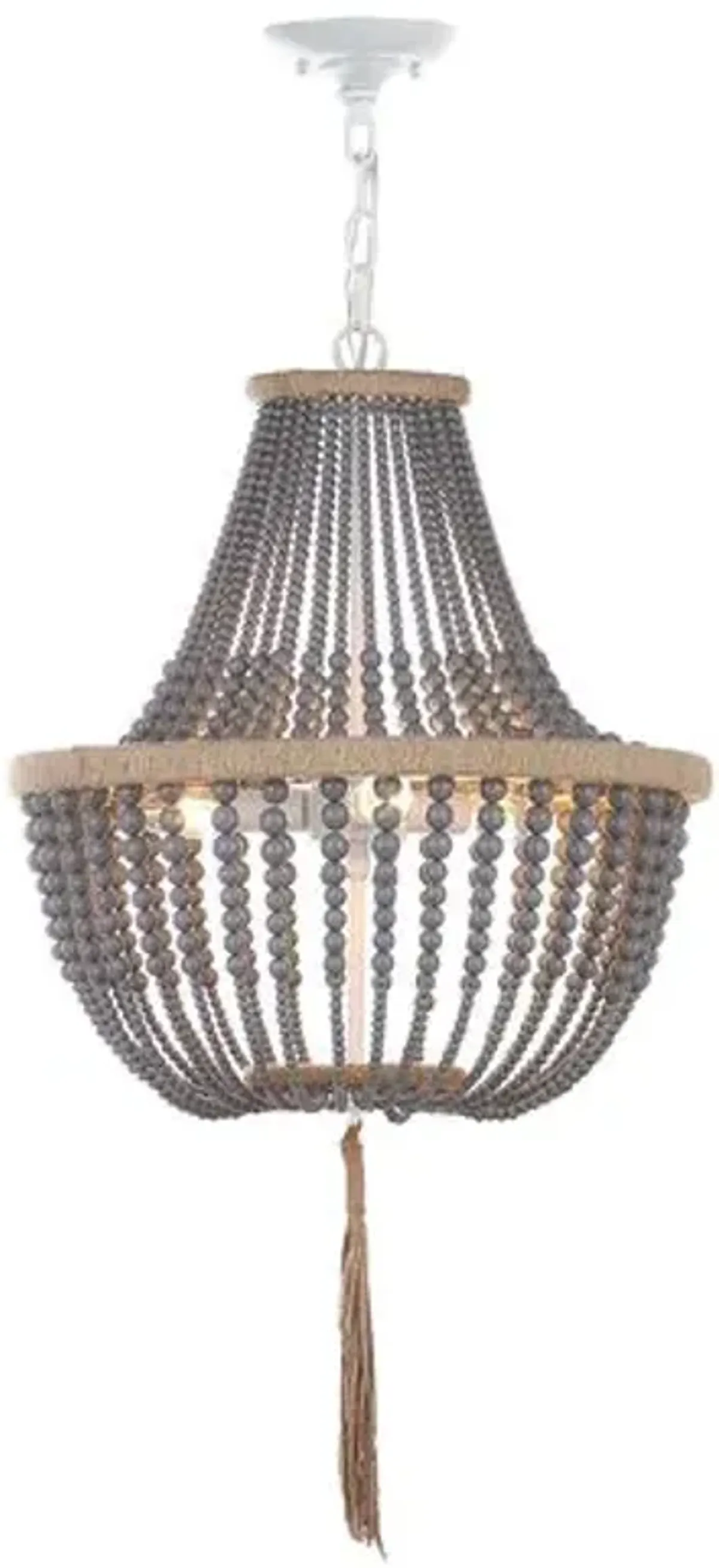 Mila Beaded Pendant - Gray