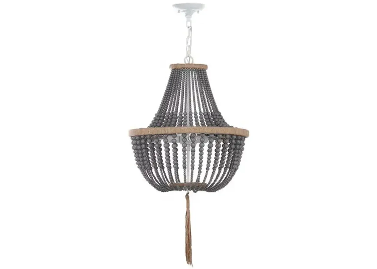 Mila Beaded Pendant - Gray