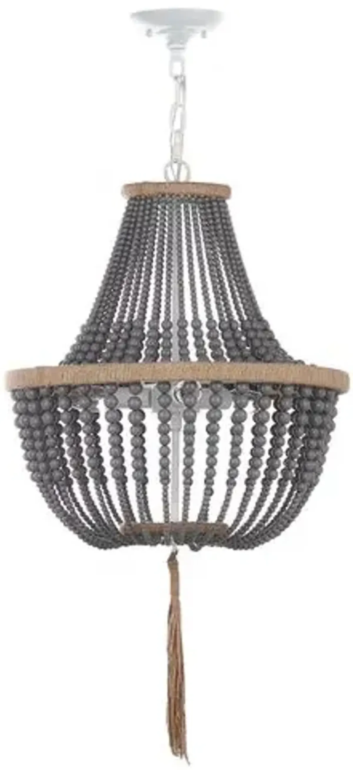 Mila Beaded Pendant - Gray