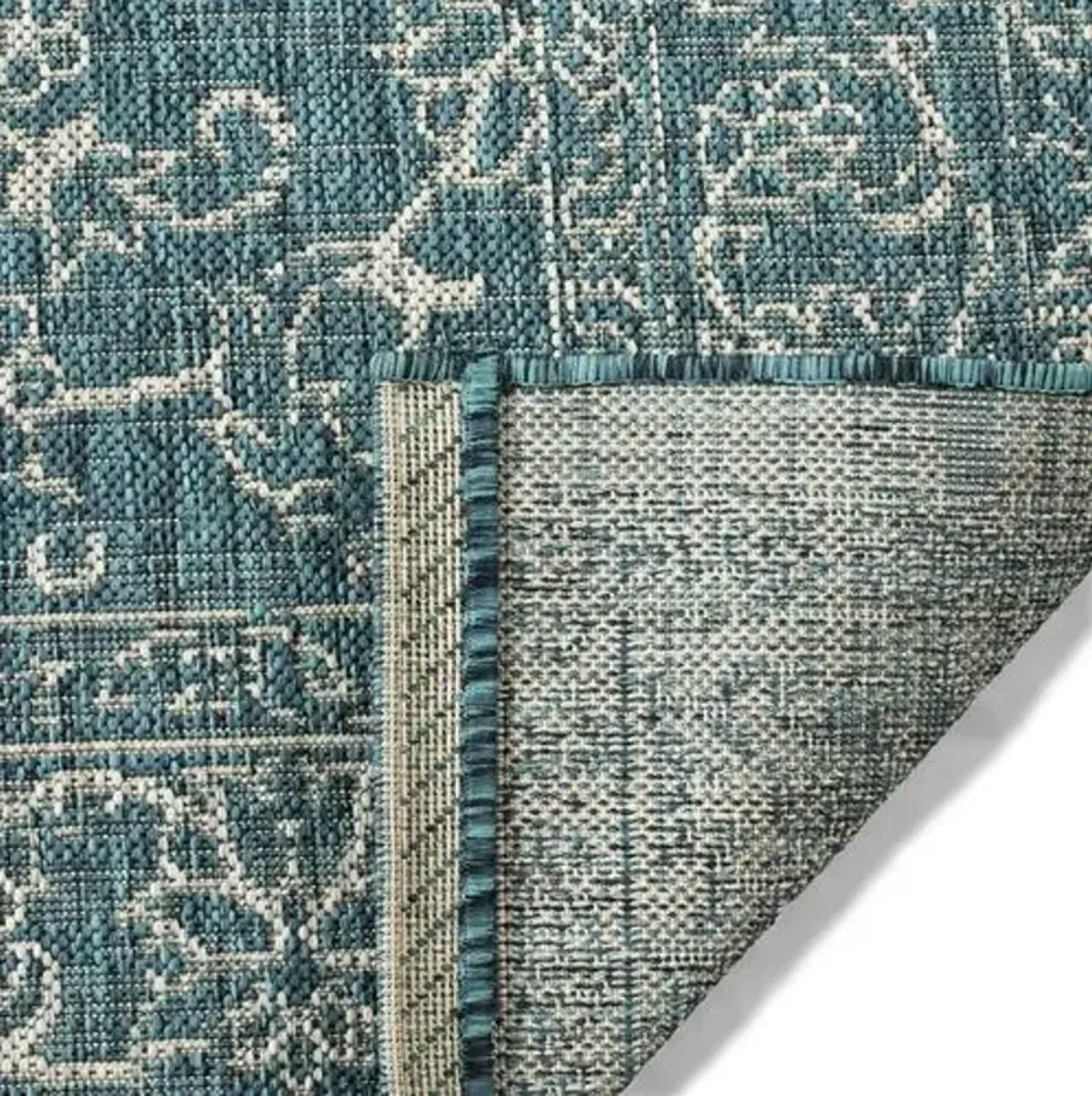 Telesto Outdoor Rug - Turquoise/Light Gray - Green - Green