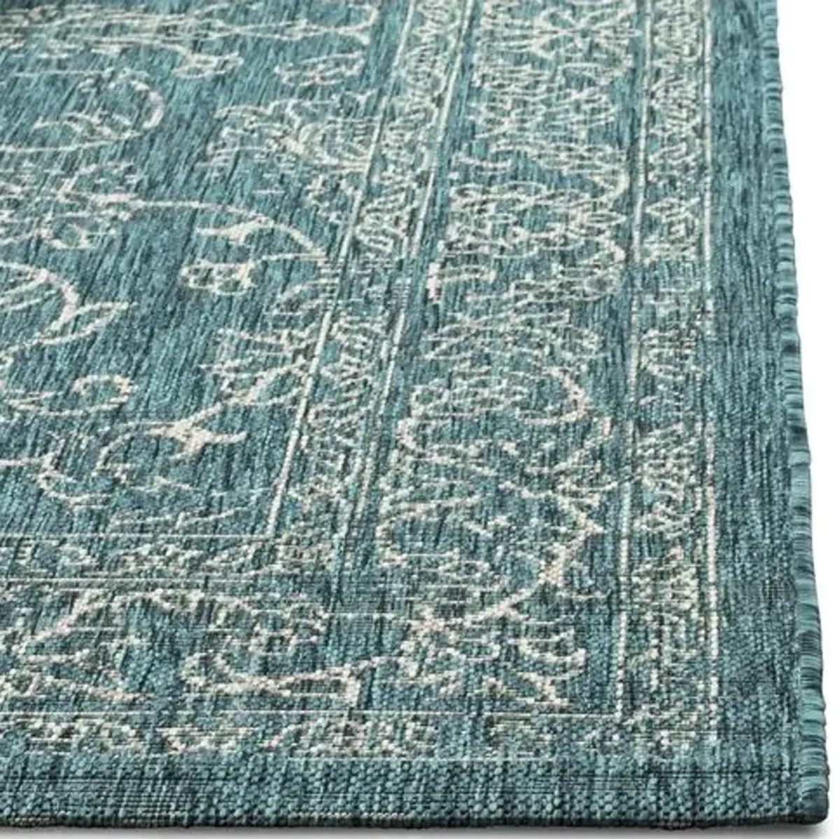 Telesto Outdoor Rug - Turquoise/Light Gray - Green - Green