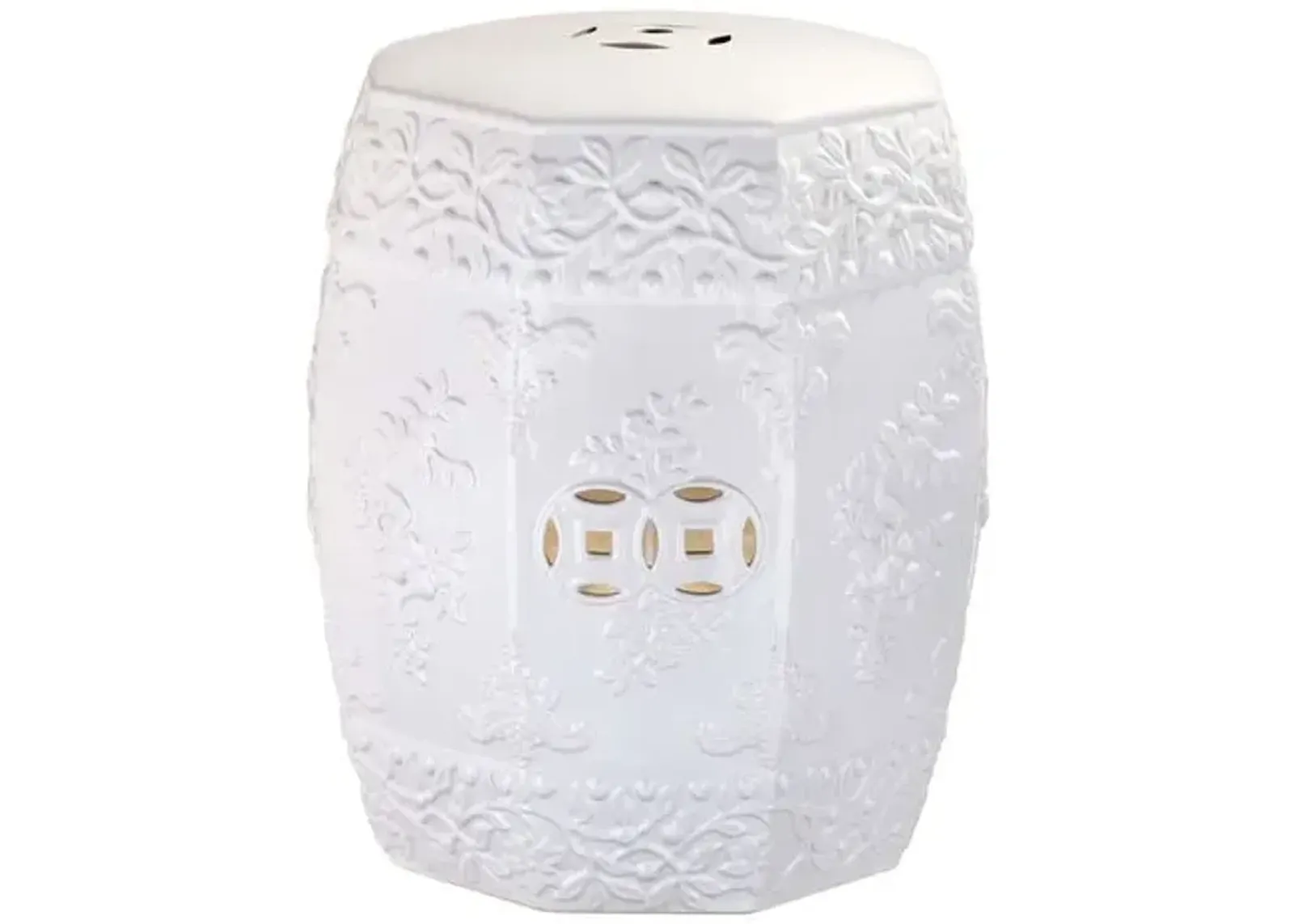 Zen Ren Garden Stool - White