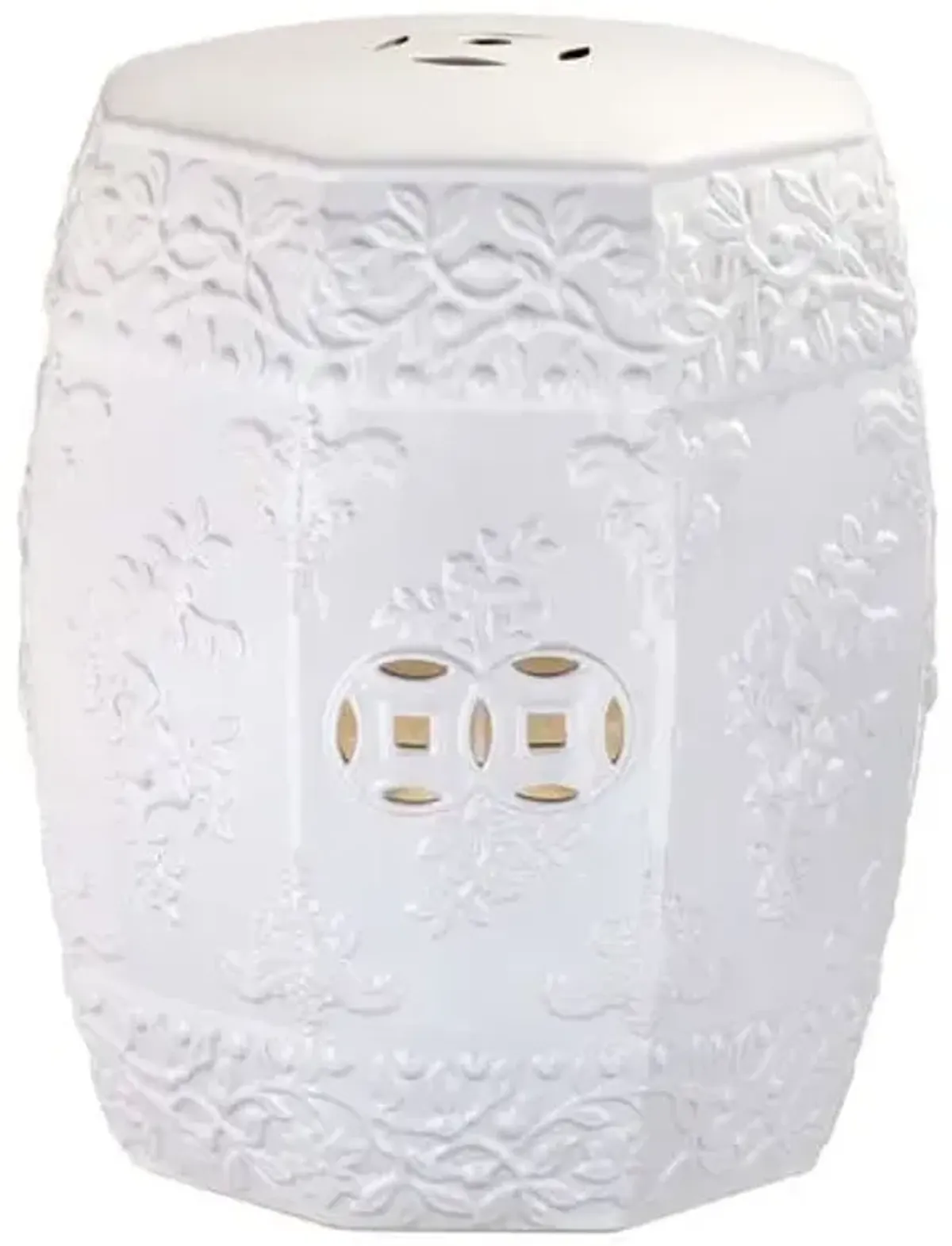 Zen Ren Garden Stool - White