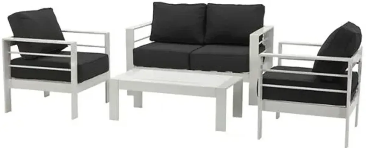 Nason Outdoor Lounge Set - Black