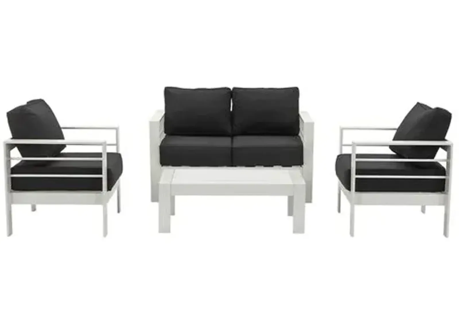 Nason 4-Pc Outdoor Lounge Set - Black