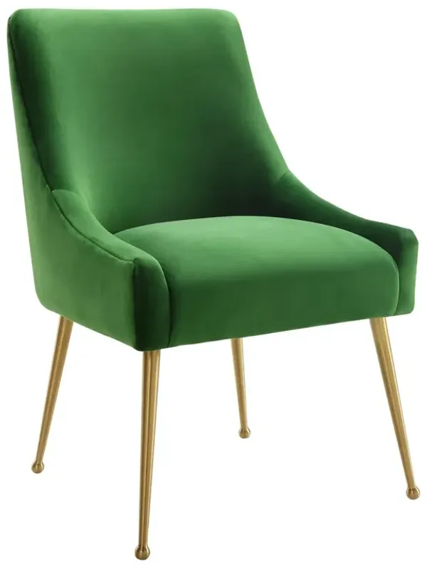Georgia Side Chair, Green Velvet