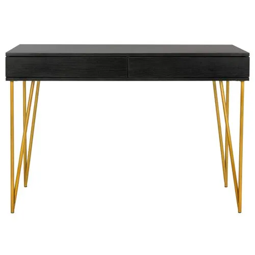 Banks Desk - Black/Gold