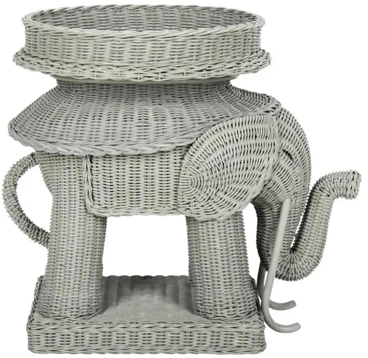 Milo Elephant Rattan Side Table