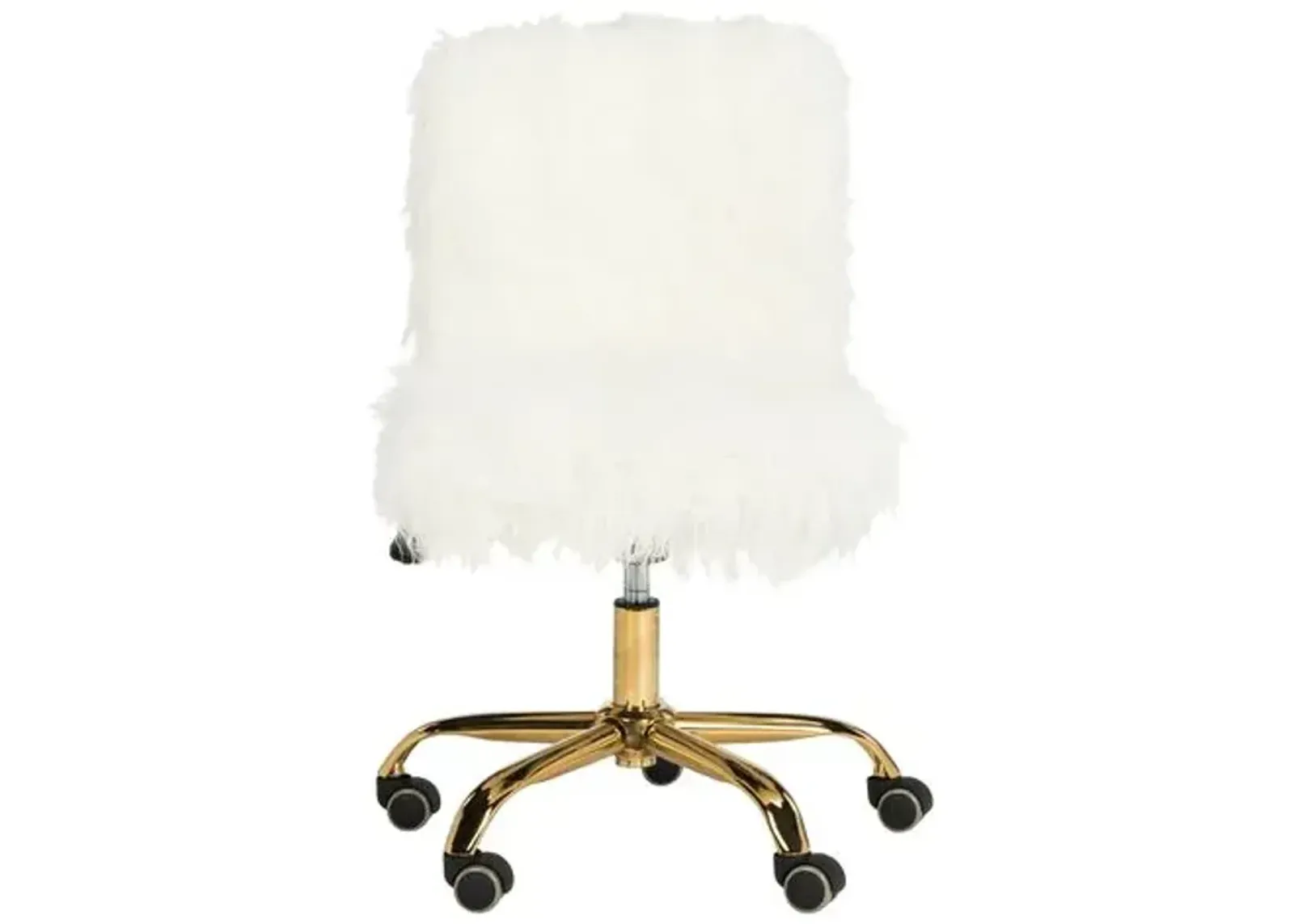 Whitney Desk Chair - White/Gold